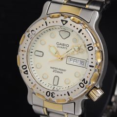 希少 極美品 稼働品 CASIO カジキダイバーウォッチ ムーンフェイズ