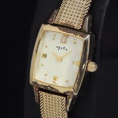 【新品電池】agete SILVER 18K ダイヤ0.02ct　シェル文字盤 新品電池】agete SILVER 18K ダイヤ0.02ct シェル文字盤 - メルカリ