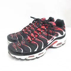 ナイキ NIKE DM0032-004 AIR MAX PLUS エアマックス プラス スニーカー シューズ 27.5cm ブラック 黒 白 赤 ローカット 靴