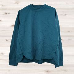 A1380 ヴィンテージ Vintage Tシャツ 長袖 ロンT(L) 緑 無地 綿 Uネック