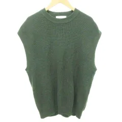 ユナイテッドアローズ A DAY IN THE LIFE UNITED ARROWS 美品 ベスト 無地 クルーネック 薄手 Mサイズ 緑 グリーン ■YHS2のサムネイル