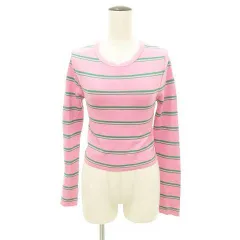 ザラ ZARA 美品 ボーダー ニット 短丈 Mサイズ ピンク グリーン