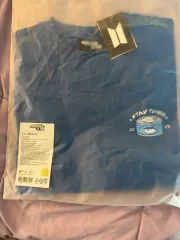 BTS RUNジン 半袖 Tシャツ (ブルー M)