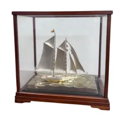 た*く様 銀製 ヨット スターリングシルバー Sterling 帆船模型 昭和レ B27-1/STERLING 960/銀製ヨット 置物/オブジェ/銀船 - メルカリ