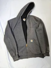 カーハート レインディフェンダー サーマル アクティブ フーデッド ジップアップ ジャケット ヴィンテージ ヘビーコットン USA S