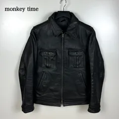 monkey time archive Horsehide Leather jacket M モンキータイム 希少 馬革 ホースレザー レザージャケット 茶芯 タロンジップのサムネイル