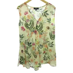 セオリー Theory 美品 近年 シルク ノースリーブシャツ ブラウス 花柄 マルチカラー 01-8108206-189-902 S