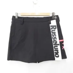 ラッセルノ Russeluno ゴルフ スポーツウエア キュロット パンツ ショートパンツ スカート ラップ ストレッチ 黒 ブラック 1