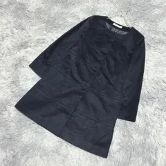【NATURAL BEAUTY BASIC】ノーカラーウールコート (M) 上品