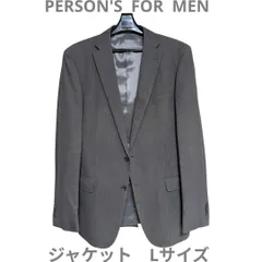 PERSON'S FOR MEN グレー ストライプ ジャケット 上着 サイズL