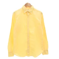 ボルゾネッラ BOLZONELLA オックスフォードシャツ 長袖 S 無地 コットン 黄 イエロー /AE IBO84