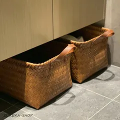 【送料無料】籐編みのレトロな収納ケースです、籐編みのバスケットは高級感があります、籐製のお菓子収納かごです、籐編みおもちゃ収納カゴ家庭用です、籐編みの復古調のデザ