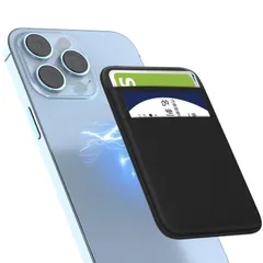 【在庫処分】SUICA 定期入れ 最大7枚収納可能 カード入れ カードホルダー magsafeウォレット 持ち歩き便利 スマホ iPhone 14/iPhone カードケース 13/iPhone magsafe 12シリーズ兼用 Senose （ブラック）