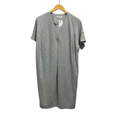 レプシィム ローリーズファーム LEPSIM LOWRYS FARM ミニワンピース 半袖 Vネック 無地 LP070093N9 F グレー