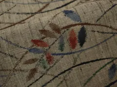 平和屋着物■上質な紬　枝葉文　正絹　逸品　未使用　CABD9645ze