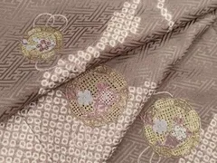 平和屋着物■中国三大刺繍　スワトウ刺繍　訪問着　絞り　鏡裏枝梅文　金彩　正絹　逸品　CABD9695ze