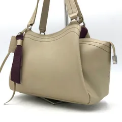 ランバン LANVIN ハンドバッグ トートバッグ レザー ベージュ リボンのサムネイル