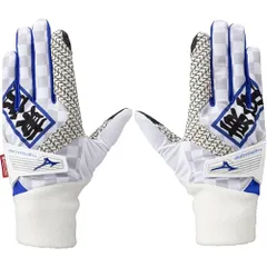 新品 MIZUNO(ミズノ) ゴルフ グローブ サーマグリップ HAPPI COLLECTION メンズ 両手用 ホワイト×ブルー L(25-26cm) 5MGMB552