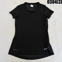 S NIKE ドライフィット ブラック レディース 半袖 Tシャツ 0304(3)