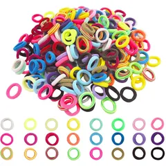 【新品】 BetterJonny ヘアゴム 子供髪ゴム ベビーヘアゴム 小さい キッズヘアアクセサリー かわいい 女の子髪飾り カラフル ゴム 500本セット 0