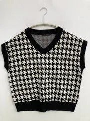 L’espoir レスポワール ベスト M ブラック その他総柄