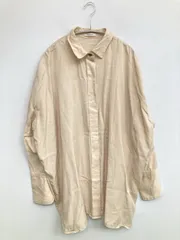 JEANASIS ジーナシス シャツ/ブラウス F ベージュ 無地 長袖 レギュラーカラー ロング丈