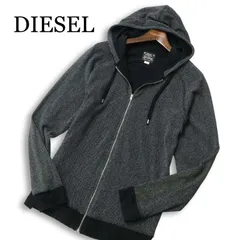 DIESEL ディーゼル 通年 ロゴ★ メッシュ 袖ライン フーディー ジップ ジャケット ブルゾン Sz.S メンズ