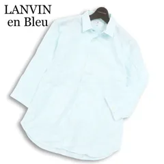 LANVIN en Bleu ランバン オン ブルー 春夏 ロゴ刺繍★ 7分袖 総柄 シャツ Sz.48 メンズのサムネイル
