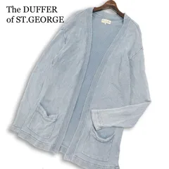 The DUFFER of ST.GEORGE ダファー 麻 リネン★ ウォッシュ加工 ロング ニット カーディガン Sz.XXL メンズ 大きいサイズのサムネイル