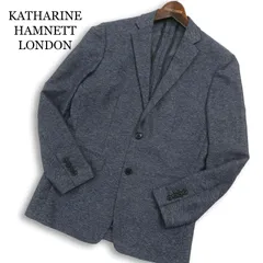 KATHARINE HAMNETT LONDON キャサリン ハムネット 春夏★ アンコン テーラード ジャケット Sz.S メンズ ネイビーのサムネイル