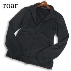 roar ロアー 二丁拳銃 クロスガン スワロフスキー★ 通年 ジップ ジャージ ブルゾン ジャケット Sz.2 メンズ 黒 日本製