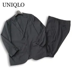 UNIQLO ユニクロ 【感動ジャケット&パンツ】 春夏★ ウールライク セットアップ スーツ Sz.XL メンズ グレー ビジカジ