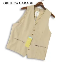 【新品 未使用】 ORIHICA GARAGE オリヒカ 春夏 COOLMAX★ ストレッチ ヘリンボーン ベスト ジレ Sz.M メンズ ビジカジのサムネイル