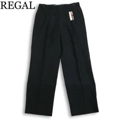 【新品 未使用】 REGAL リーガル 通年 アジャスター付き★ ウール ウォッシャブル スラックス パンツ Sz.82 メンズ グレーのサムネイル