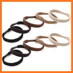 【新品】 [SCIOLTO(ショルト)] ヘアゴム 髪ゴム 編み込み [5色10本セット] ヘアアクセサリー シンプル カジュアル 1