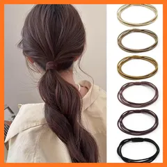 【新品】 Fuyunohi ヘアゴム 黒 髪ゴム ヘアゴム おしゃれ 跡がつかないヘアゴム ヘアゴム 大人 髪留め ゴム 大人 可愛い 切れない ヘアアクセサリー シンプル 高弾性 六本セット カラーフル 0