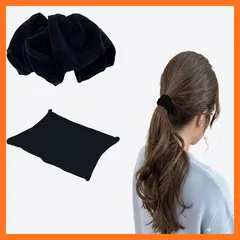 【新品】 Rubyline ヘアゴム 髪 太め 韓国風 4本セット おしゃれ シンプル 跡がつかない 頭が痛くならない 柔らかい 切れない 高弾性 よく伸びる 髪留め シリコン カラーゴム 腕ヘアゴム ポニーテールリング お団子ファッション小物 (ブラック 1