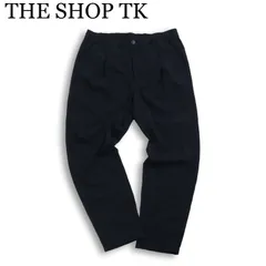 THE SHOP TK タケオキクチ 春夏★ タック テーパード トラウザー パンツ Sz.L メンズ 紺 ネイビー