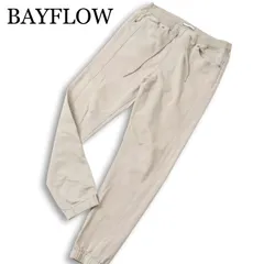 23SS★ BAYFLOW ベイフロー 通年★ ストレッチ USED加工 スリム イージー ジョガー パンツ Sz.2 メンズ 灰 グレー