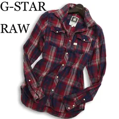 G-STAR RAW ジースター ロウ LANDOH SHIRT L/S★ 長袖 インディゴ チェック ワーク シャツ Sz.S メンズ