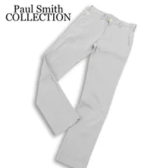 Paul Smith COLLECTION ポールスミス コレクション 春夏★ シルク混 ストライプ スリム パンツ 日本製 Sz.78 メンズのサムネイル