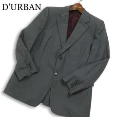 D'URBAN ダーバン 通年 背抜き★ ストライプ テーラード ジャケット Sz.47　メンズ グレー