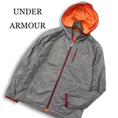 UNDER ARMOUR アンダーアーマー 通年★ ロゴ ウインドブレーカー ジップ パーカー Sz.MD メンズ 灰 グレー トレーニング