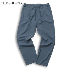 THE SHOP TK タケオキクチ 春夏★ タック テーパード イージー パンツ Sz.XL メンズ ネイビー 大きいサイズ