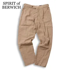 イタリア製★ SPIRIT of BERWICH ベルウィッチ 春夏★ 麻 リネン混 ヘリンボーン テーパード パンツ Sz.48 メンズのサムネイル