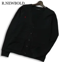 R.NEWBOLD ポールスミス 通年★ ロゴ刺繍 カラーネップ スウェット カーディガン Sz.M メンズ 黒のサムネイル