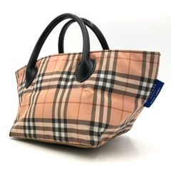 バーバリーブルーレーベル ハンドバッグ ノバチェック ミニボストン 茶