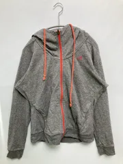 adidas アディダス パーカー M グレー コットン スウェット 裏起毛 無地 ワンポイント ブランドロゴ ジップアップ 長袖