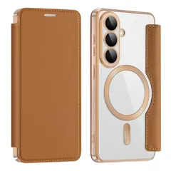 Galaxy S26 用ケース 手帳型 背面クリア 財布型 カードポケット付き TPU+PU革 MagSafe対応 用 携帯カバー カード収納 uovon 耐衝撃 かわいい 薄型 軽量 レンズ保護ワイヤレス充電対応 ビジネス/通勤/シンプル ギャラクシ 全 1