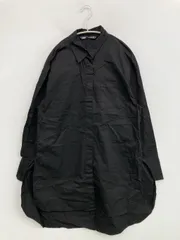 ZARA ザラ シャツワンピース XS ブラック コットン 無地 長袖